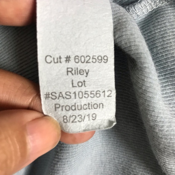 Pj Harlow Blue Satin Stripe Modal Supima Cotton V Neck Baseball Tee Womens Sz M - Picture 9 of 10